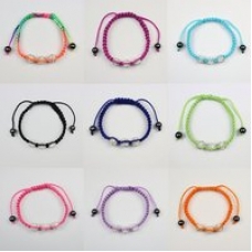 ARTICULOS REGALO:PULSERA MACRAME COL. SURT. 3 BOLAS CIRCONIT