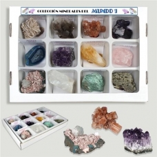 ARTICULOS REGALO:MINERALES DEL MUNDO I SURT. 12 - 26X17CM   