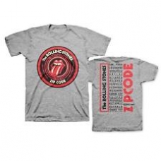 ROLLING STONES, THE:=T-SHIRT=ZC15 CIRCLE LOGO -L-GREY (CAMIS