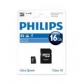 ELECTRONICA:PHILIPS MICRO SDHC CARD 16GB CLASS 10 ADAPT.    