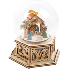 ARTICULOS REGALO:BELEN BOLA DE CRISTAL ILUMINADA CON MUSICA 